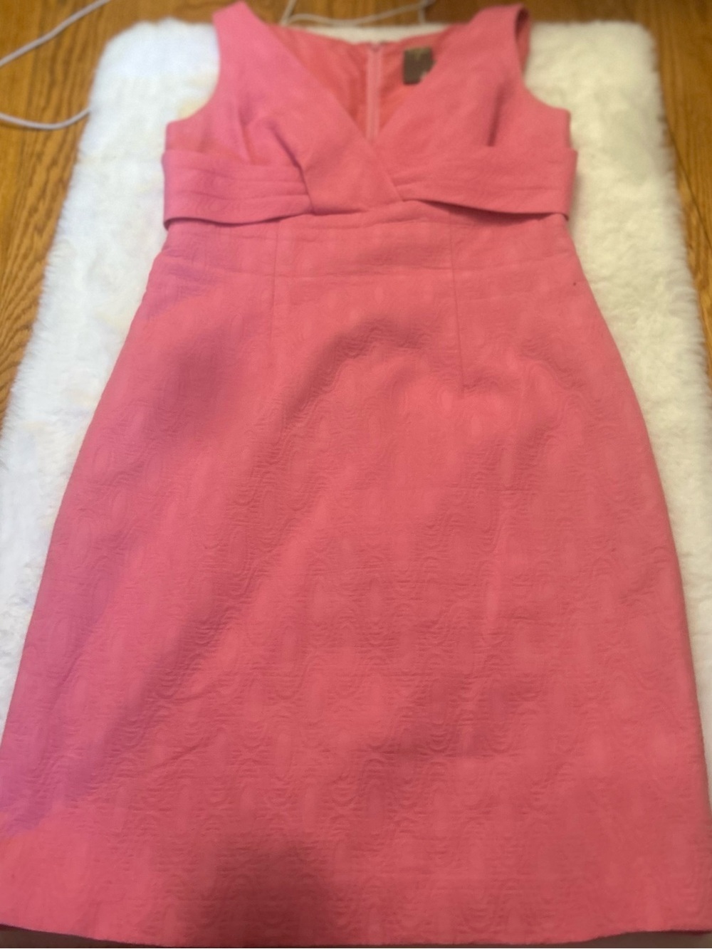 Taylor Pink Sleeveless V-Neck Sheath Dress